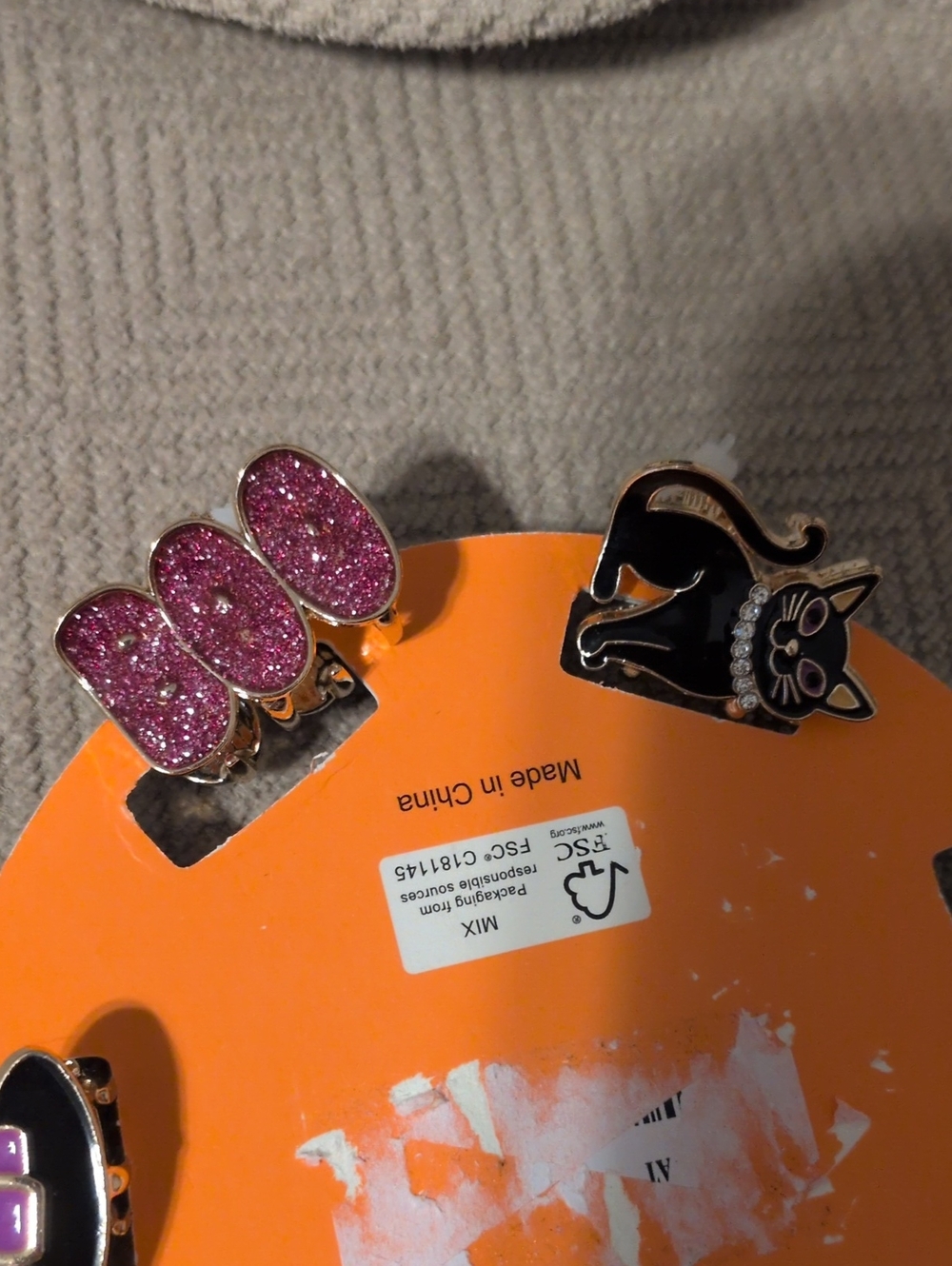 Piper•k 6 Halloween Enamel Mini Hair Clip Set - Picture 5 of 5